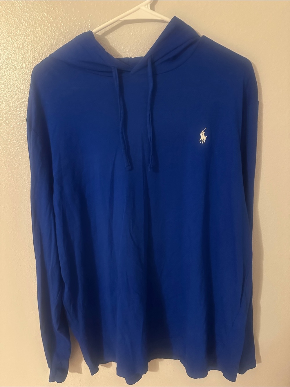 Polo by Ralph Lauren Royal Blue Hooded Long Sleeve Shirt